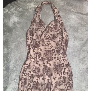 Guess Leopard Print Jumpsuit